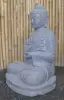  Product image 3 of the product “Seated Buddha, position Dharmachakra, 66 x 51 x 95 cm, riverstone grey ”